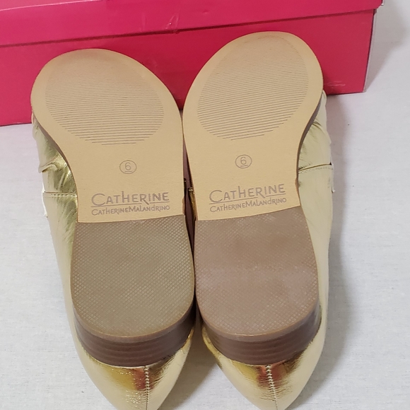 Catherine Malandrino Gold Loafer - Picture 2 of 6
